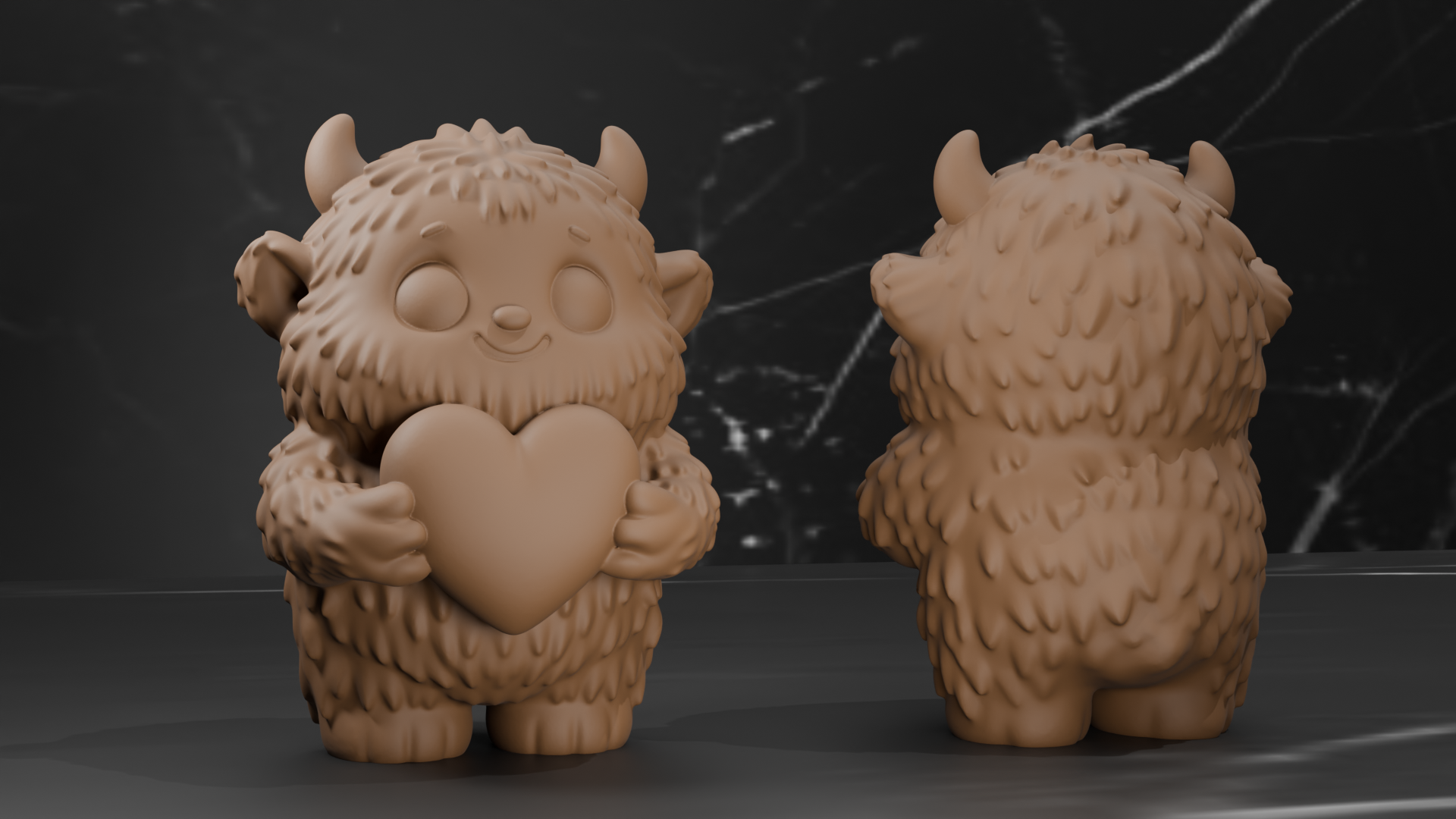 Valentine's Day - Cute Yeti Holding a Heart
