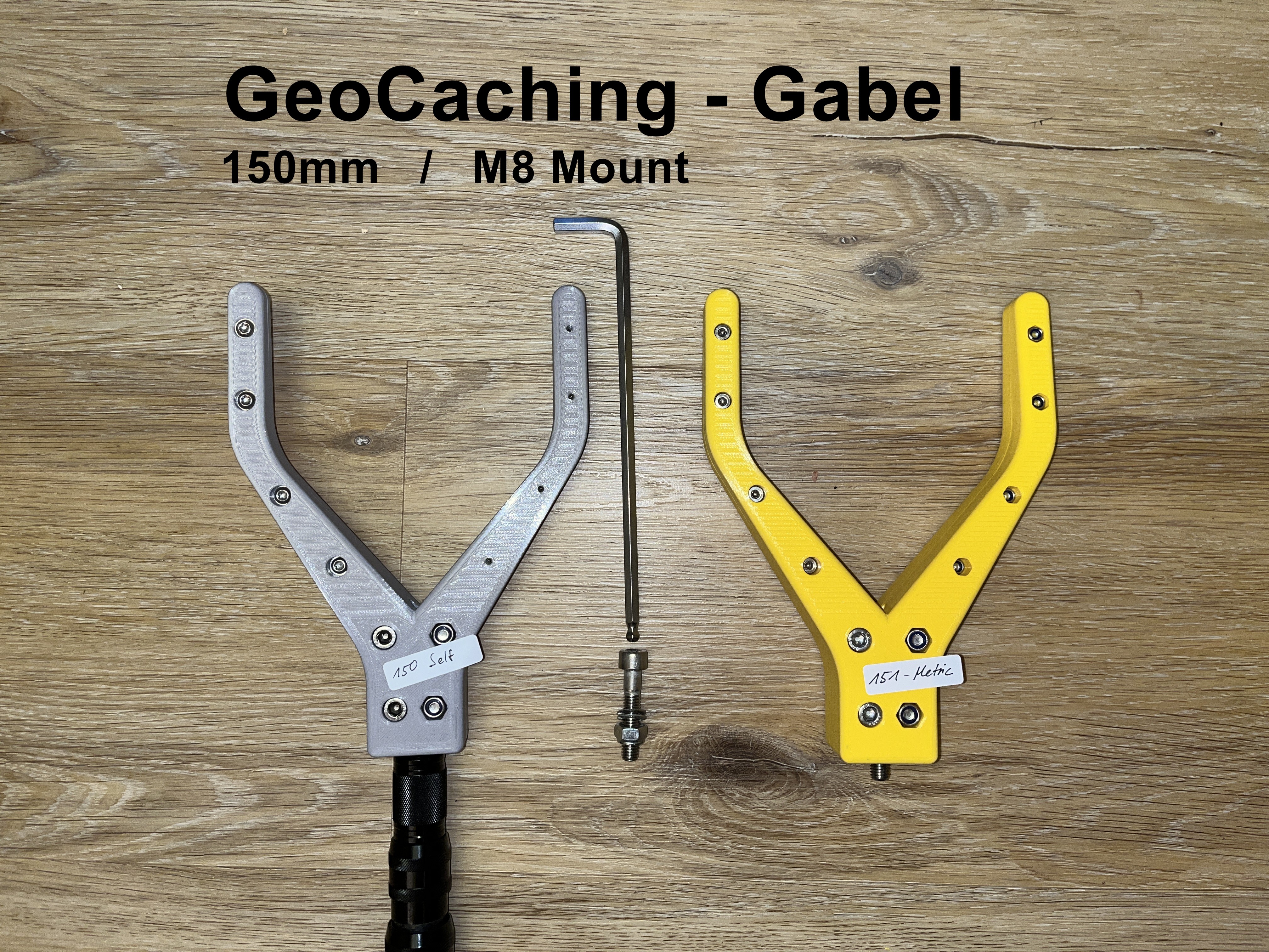 GeoCaching:   Gabel 150mm   -   M8-Mount