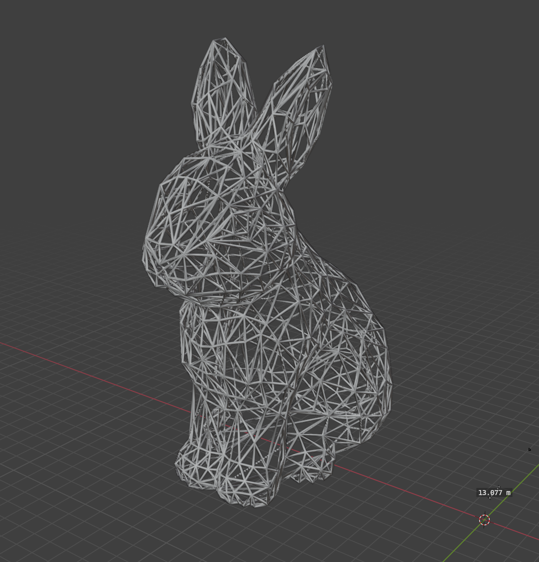 Low Polly Rabbit - WireFrame