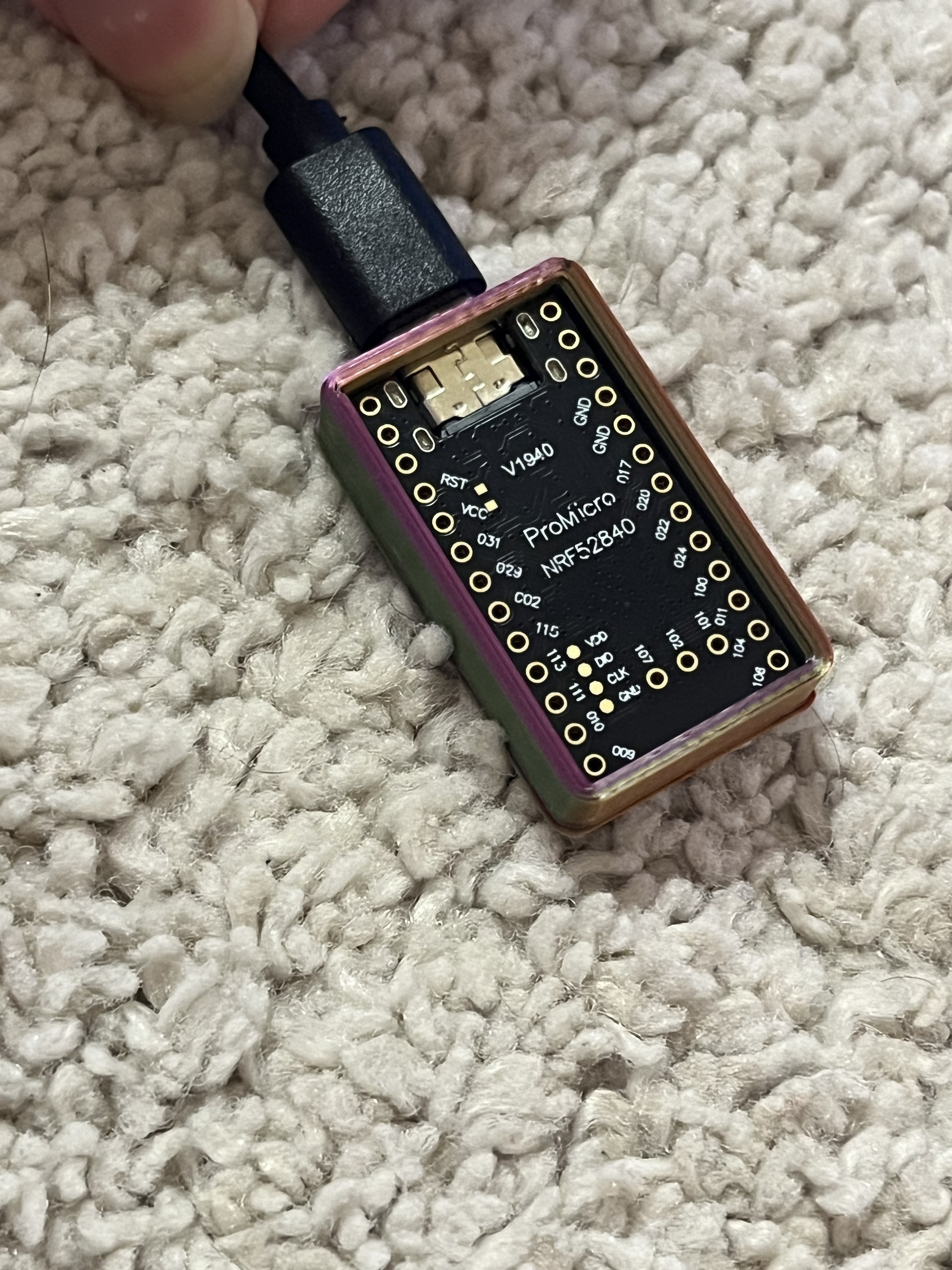 Pro-micro Nicenano nRF52840 case (no holes)