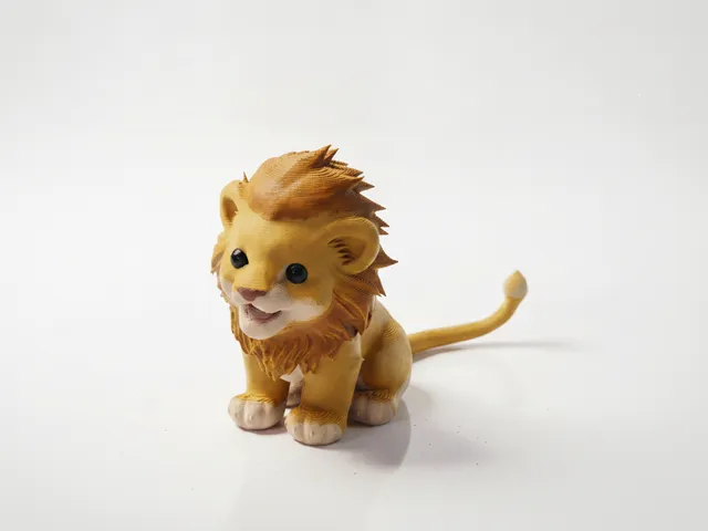 Happy Lion Figurine Animal Collectible 3D Printable