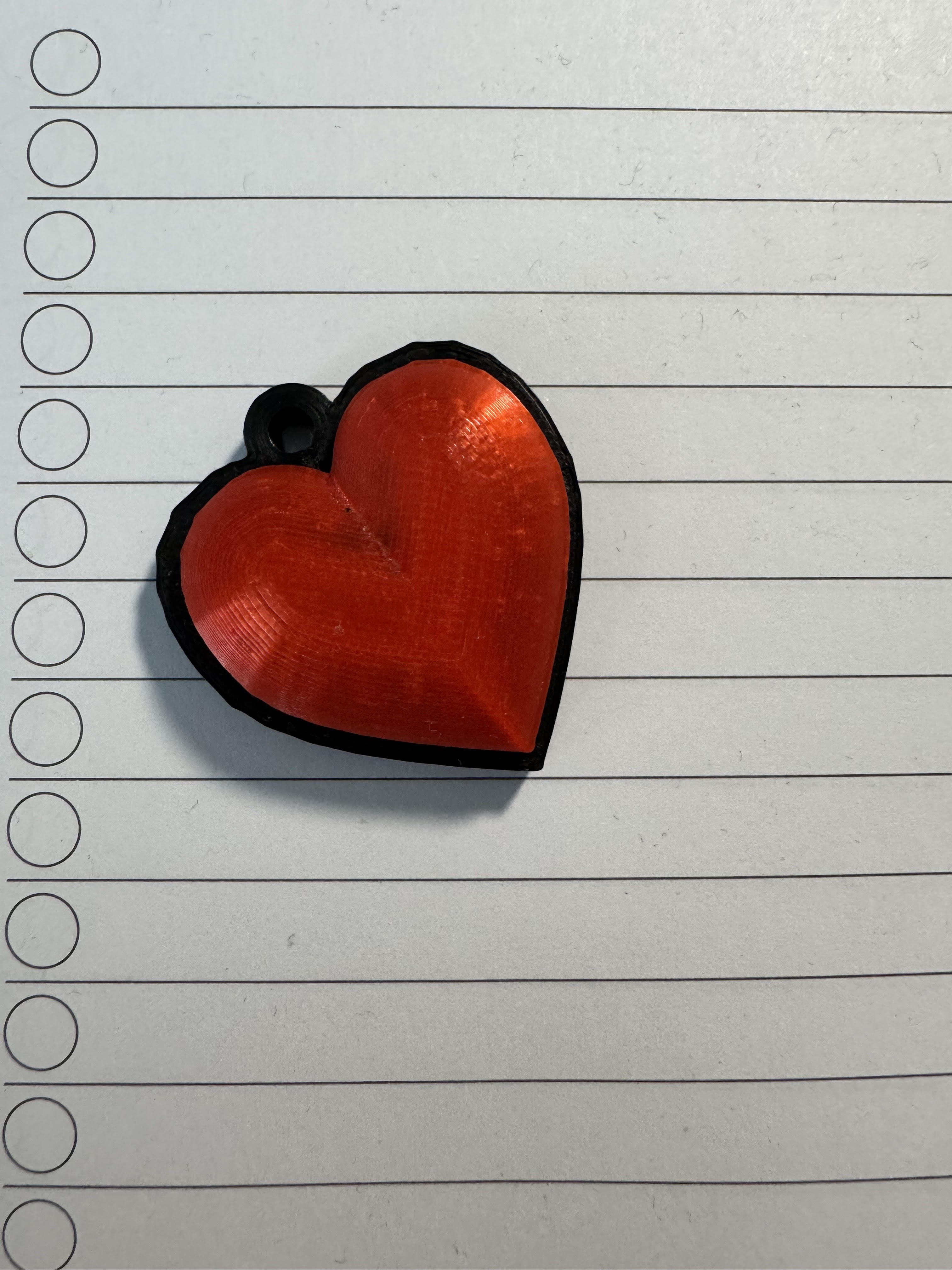 Heart shaped keychain