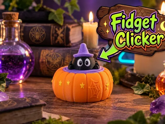 Cute Spider Pumpkin Clicker – Halloween Fidget Toy