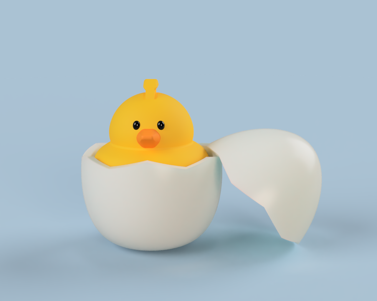 Clicky Fidget Easter Egg with Chick Inside (uses mechanical keyboard switch)
