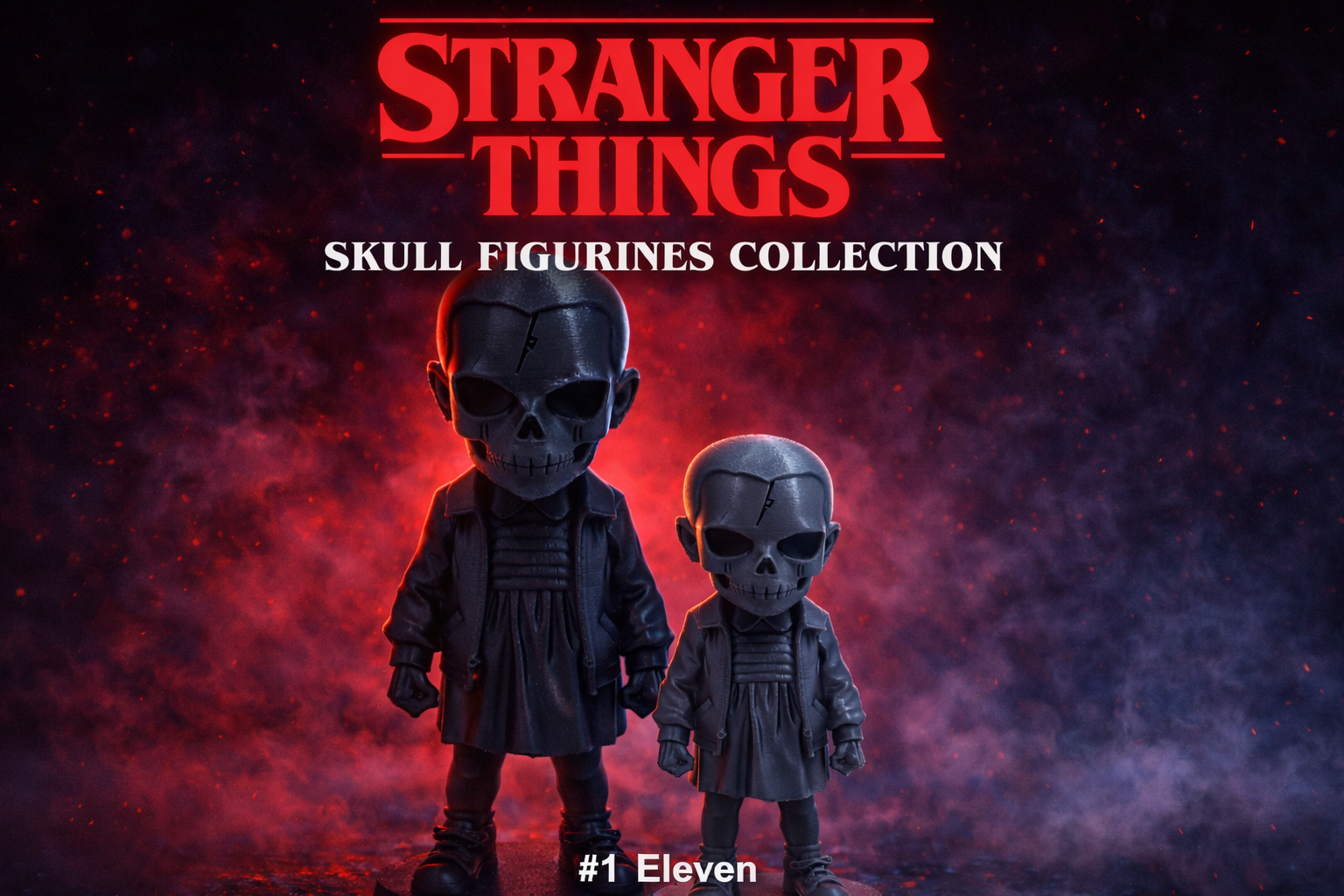 Stranger Things Skull Figurines Bundle #1 Eleven
