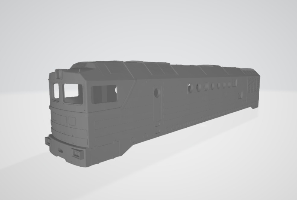 Modelo de locomotora de tren en 3D para impresión 3D model by print3deasy com