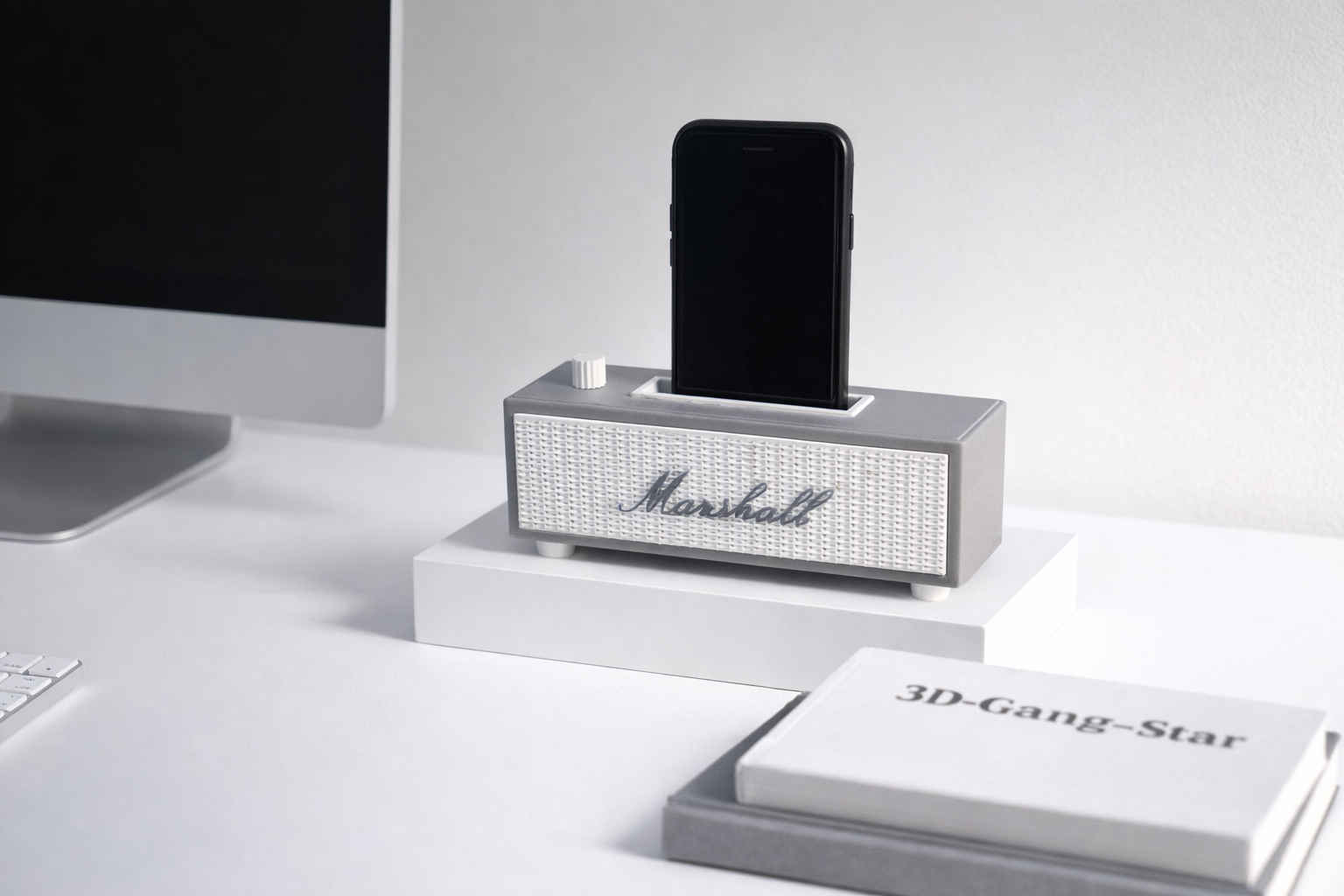 Marshall sound Box phone holder