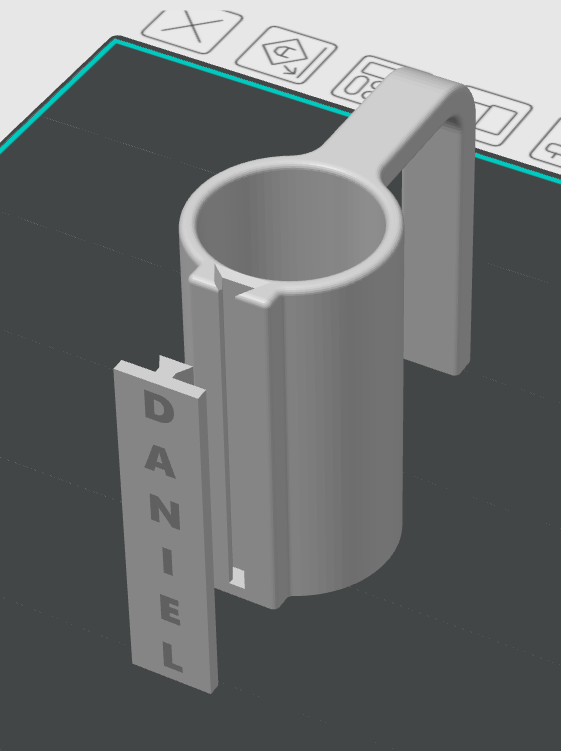 Can holder with switchable nametag — miniatura 2
