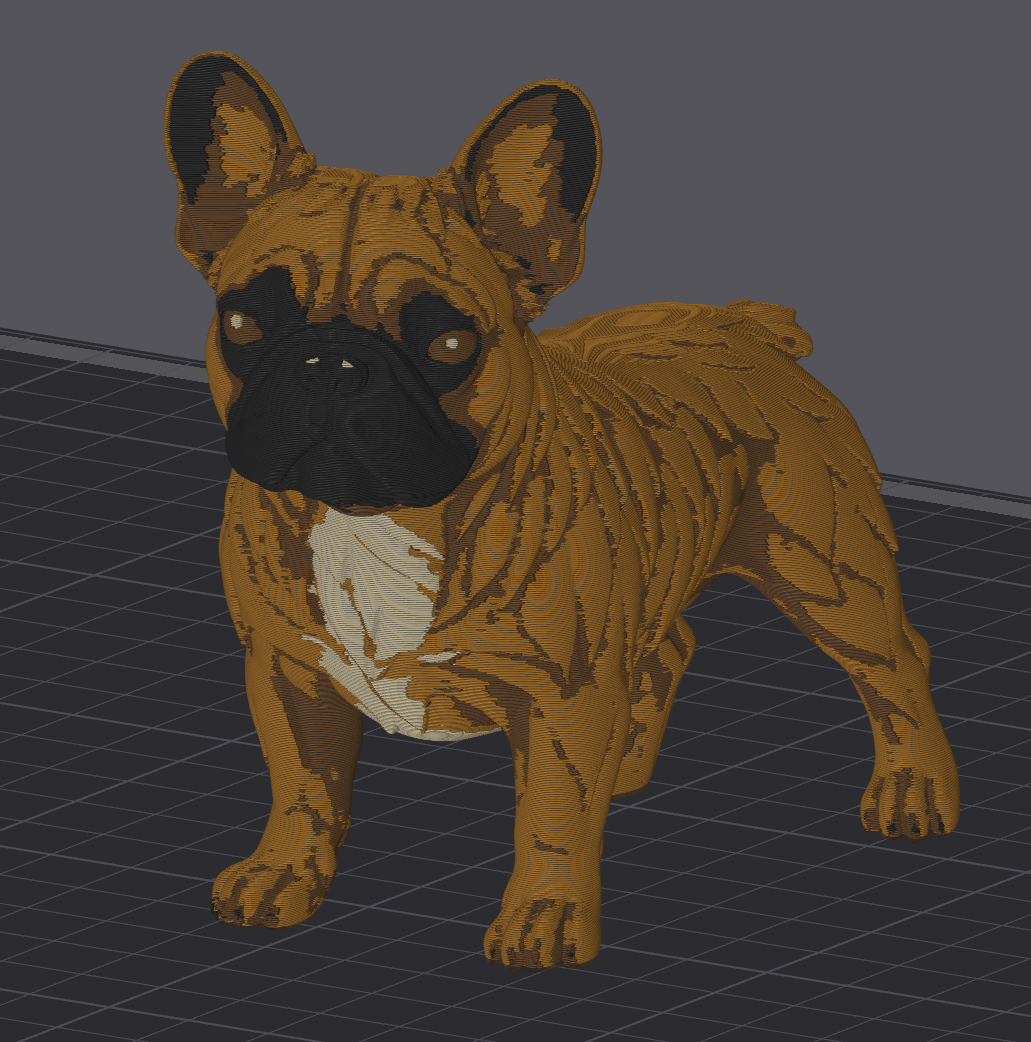 Miniatura 5 do modelo 3D French Bulldog Statue + Multicolor