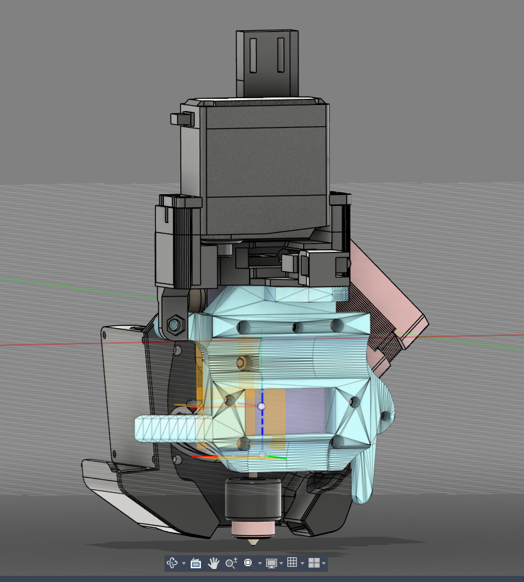 MicroSwiss NG Revo Toolhead / SRA CoreXY Mount With 3dClippy
