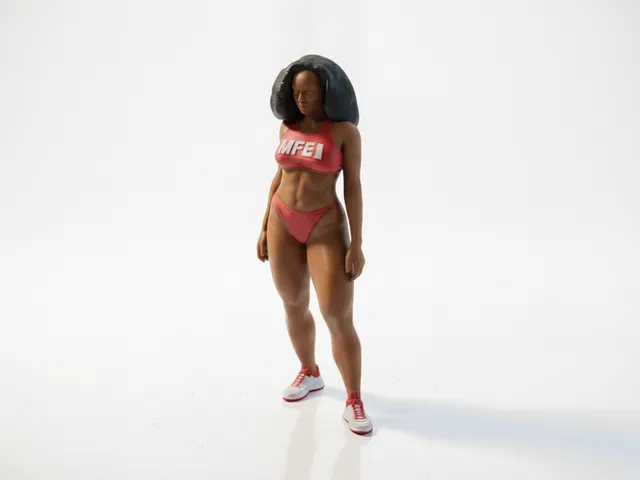 Athletic Woman Figurine Female Character 3D Printable