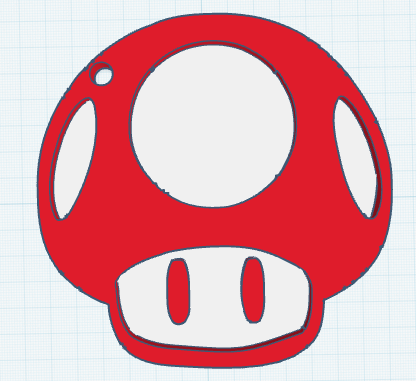 Mario Mushroom Keychain