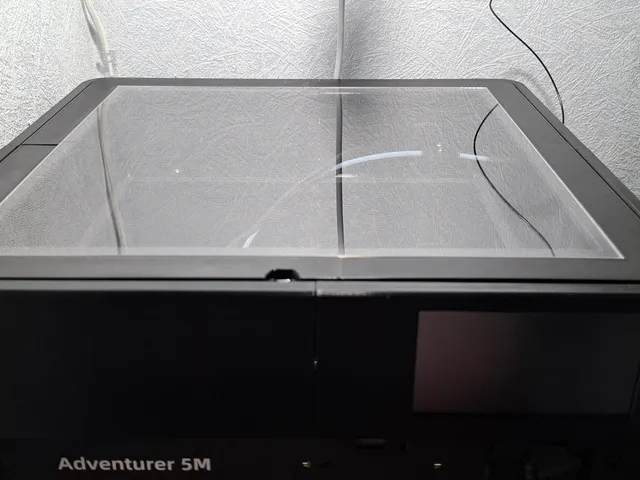Flashforge Adventurer 5M adapter to the "Slim Shady" for using square (300x300) glass