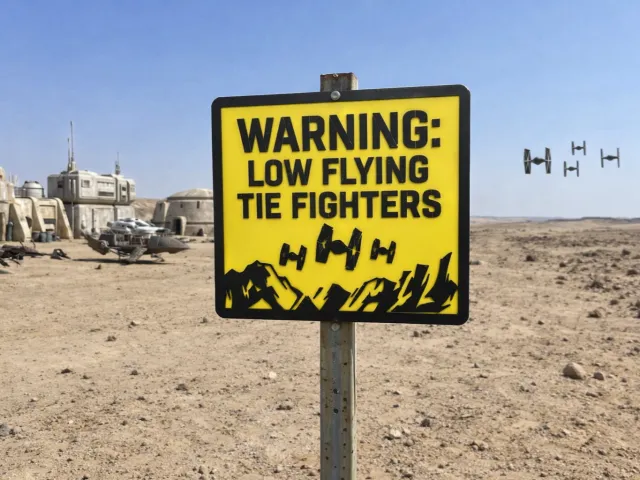 WARNING: Low flying tie fighters