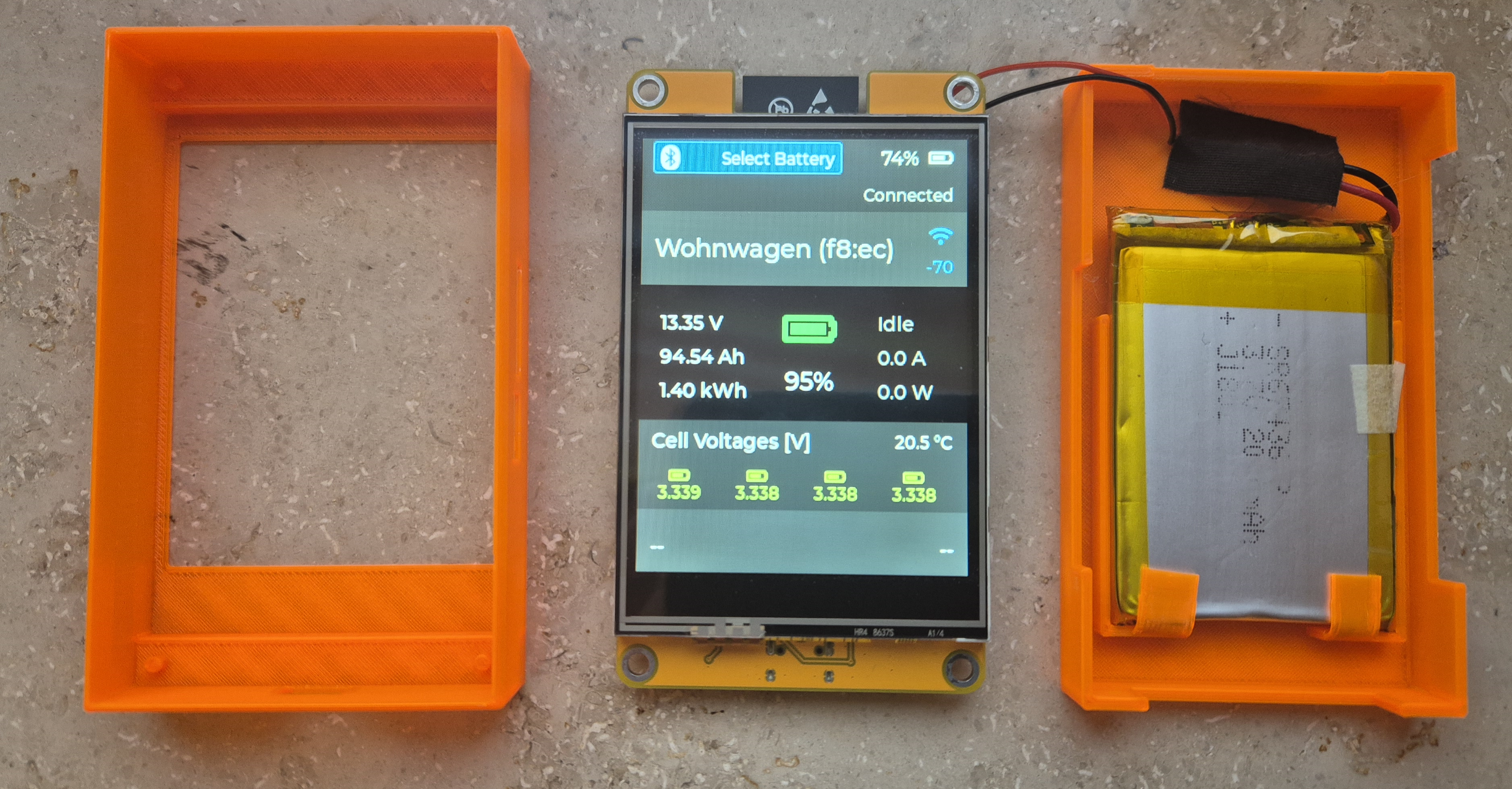3.2" LCD Display - ESP32 CASE with LIPO battery