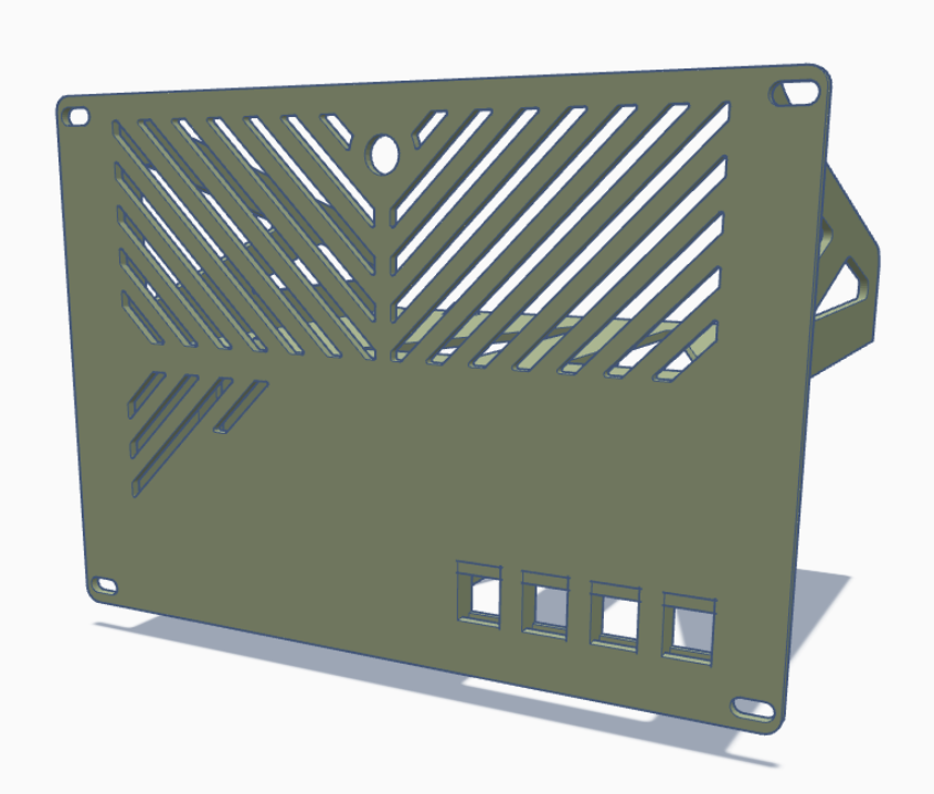 Mini ITX 4U 10in Rack Mount Enclosure with 4 Keystone Jacks