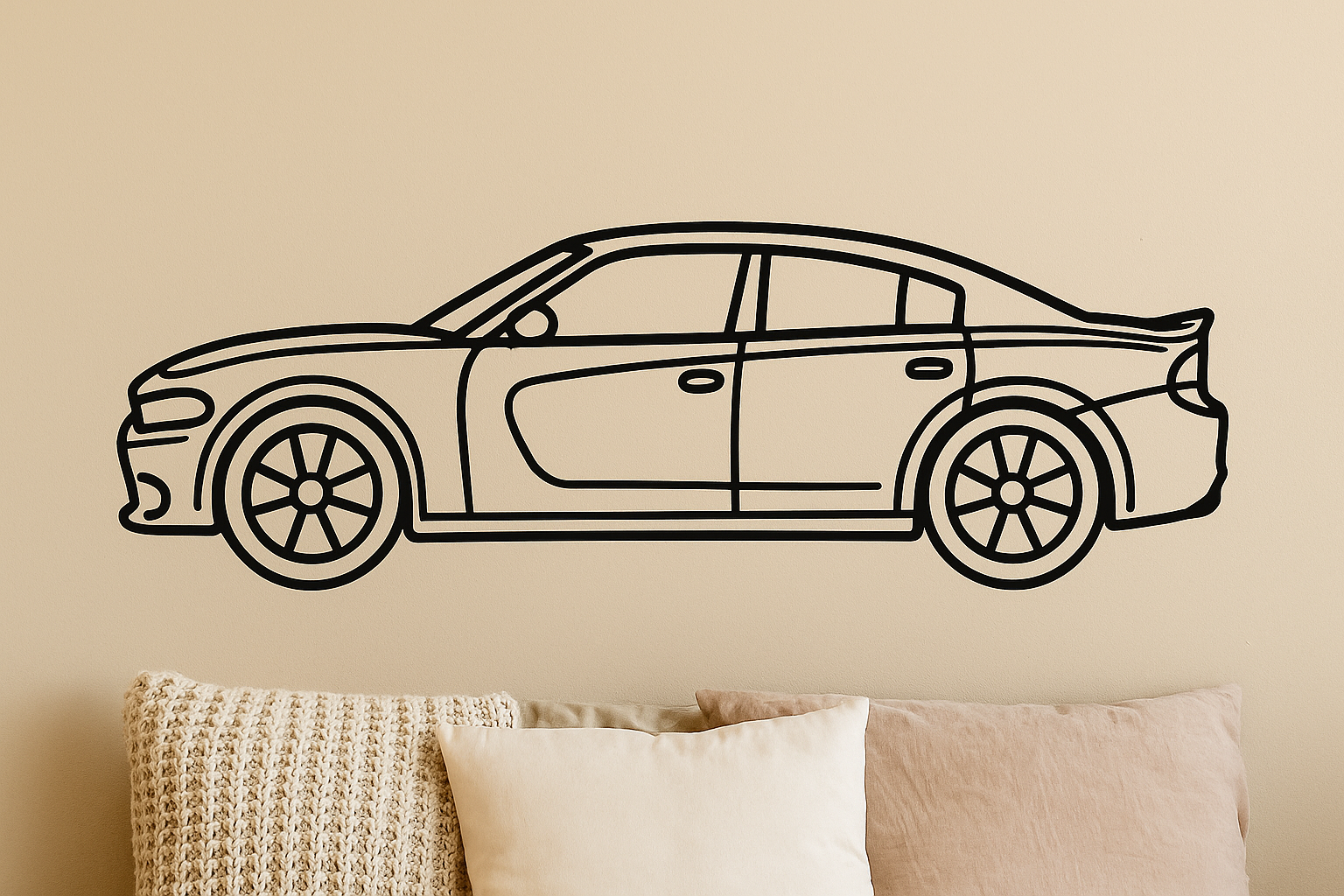 Dodge charger widebody wall art 2D