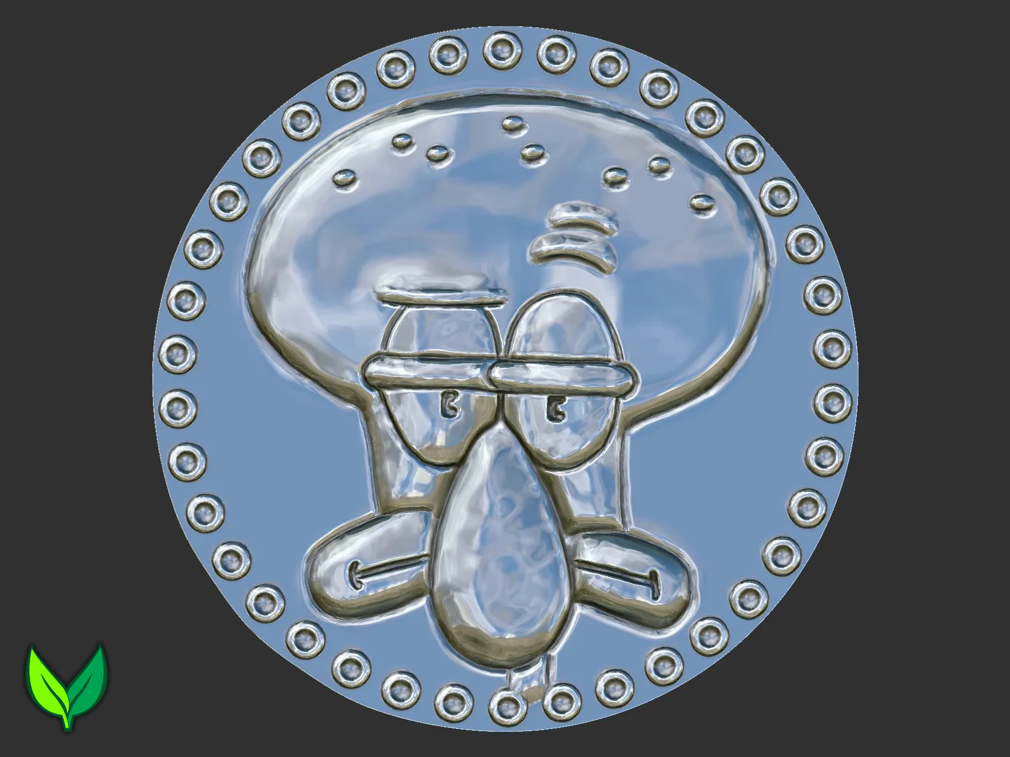 Handsome Squidward Double-Headed Coin – Funny 3D Print