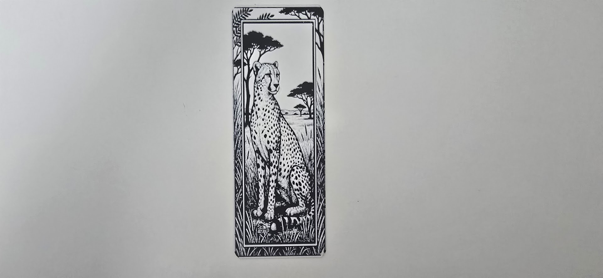 African Cheetah Savanna Bookmark
