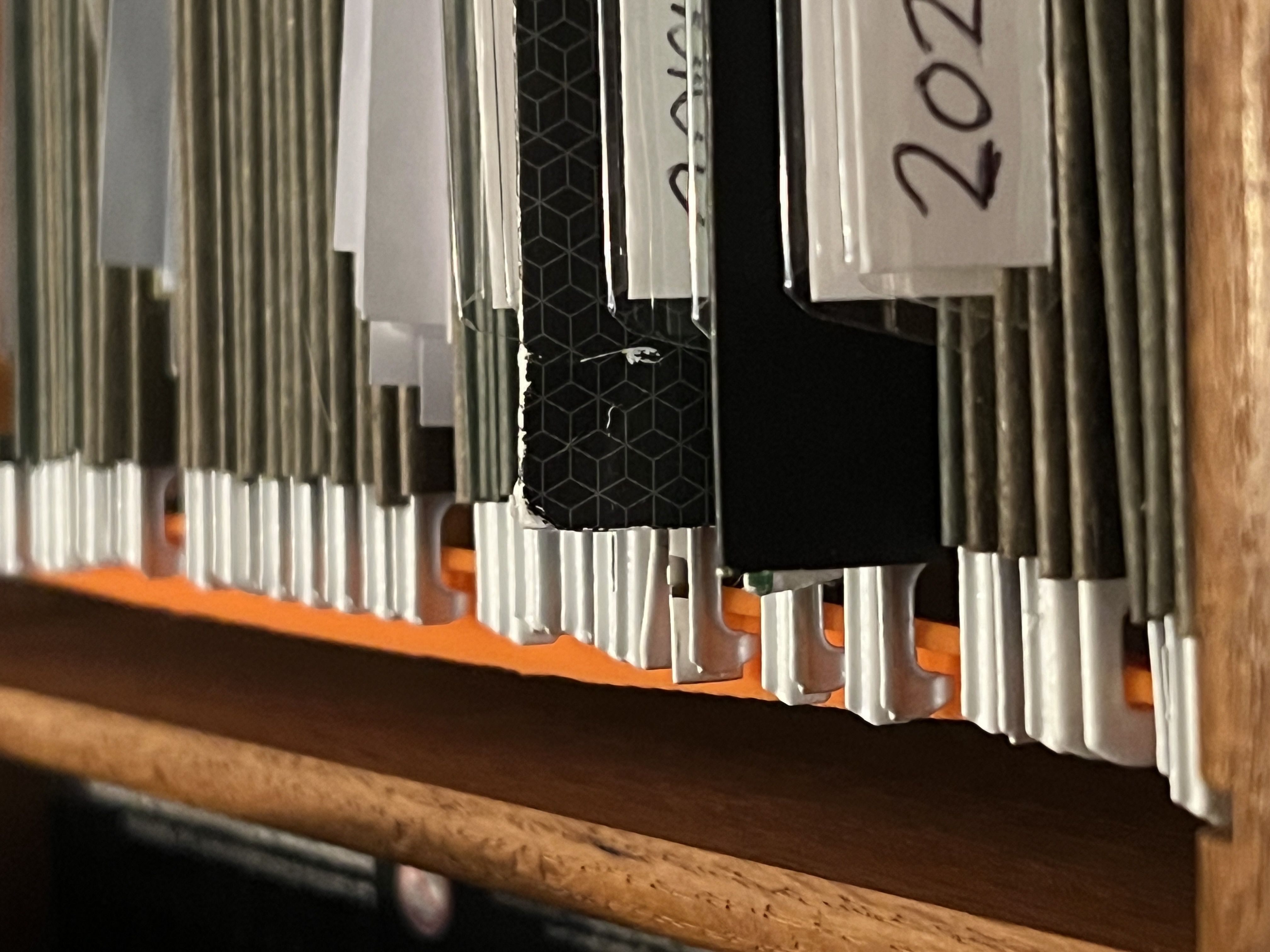 Pendaflex file hanger rail for old teacher desk - 12"