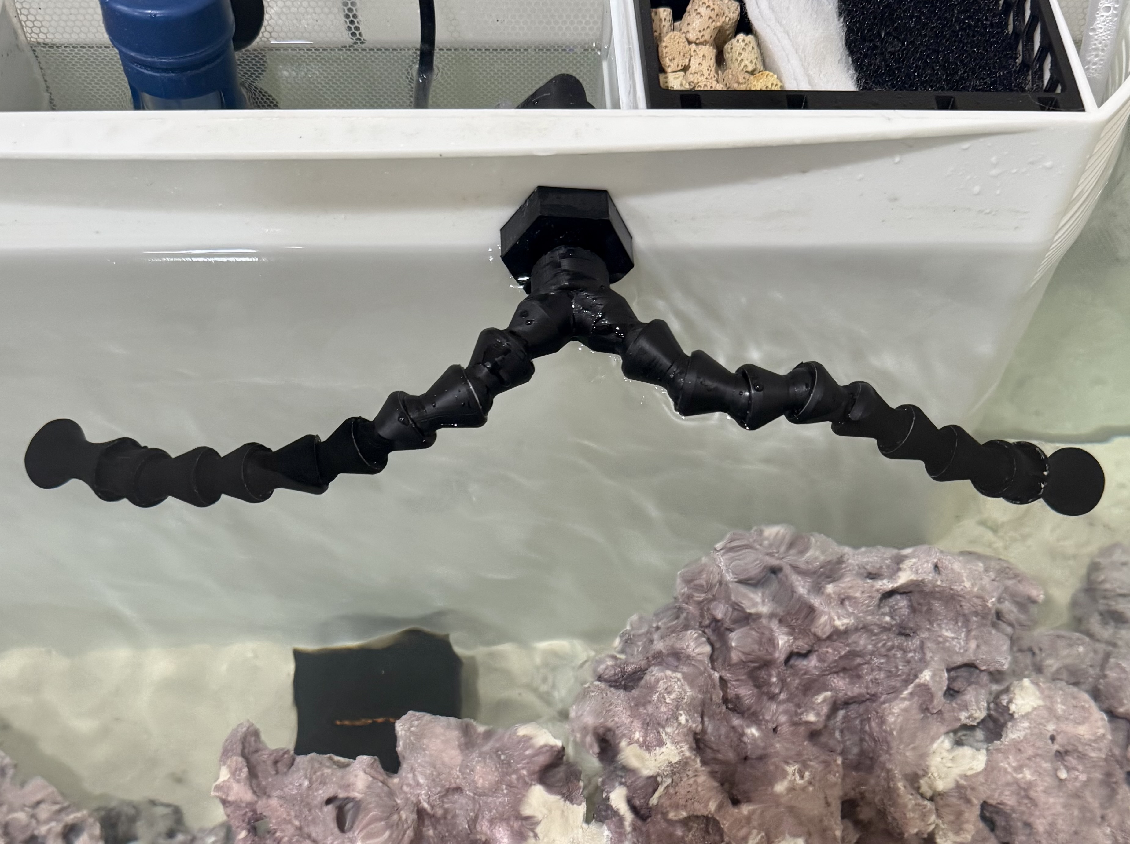 Flexible Aquarium Pump Return Line with Diffuser
