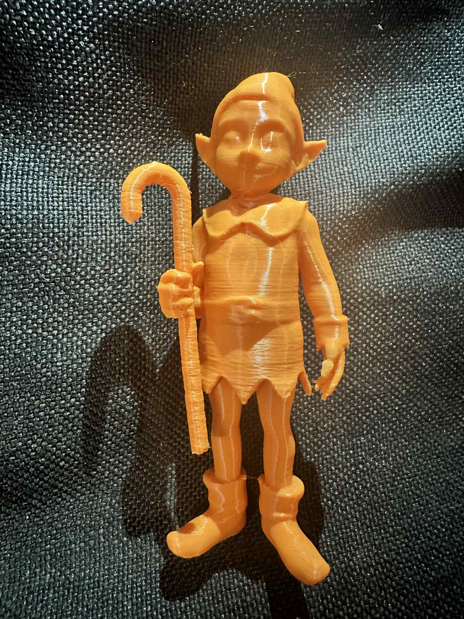 Classic Realistic Christmas Elf with Candy Cane Figurine