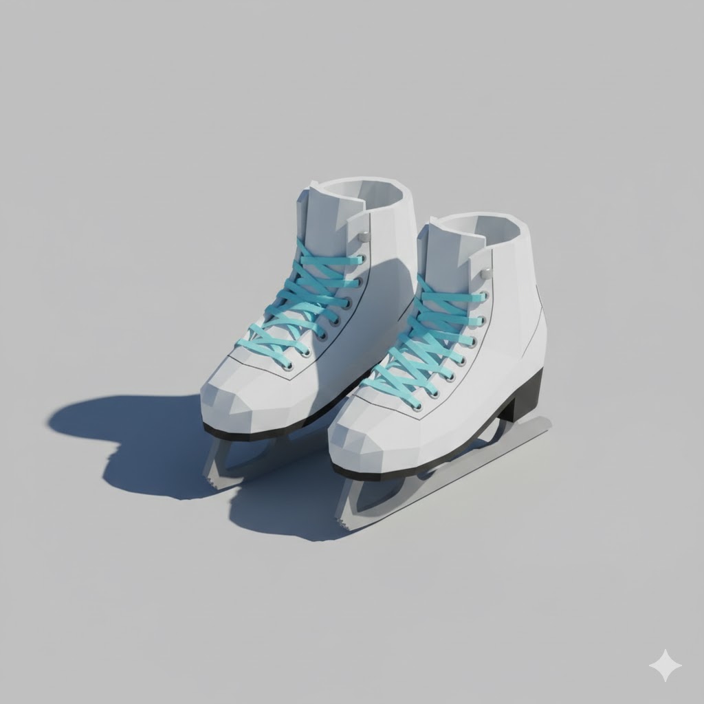 Low Poly Ice Skates
