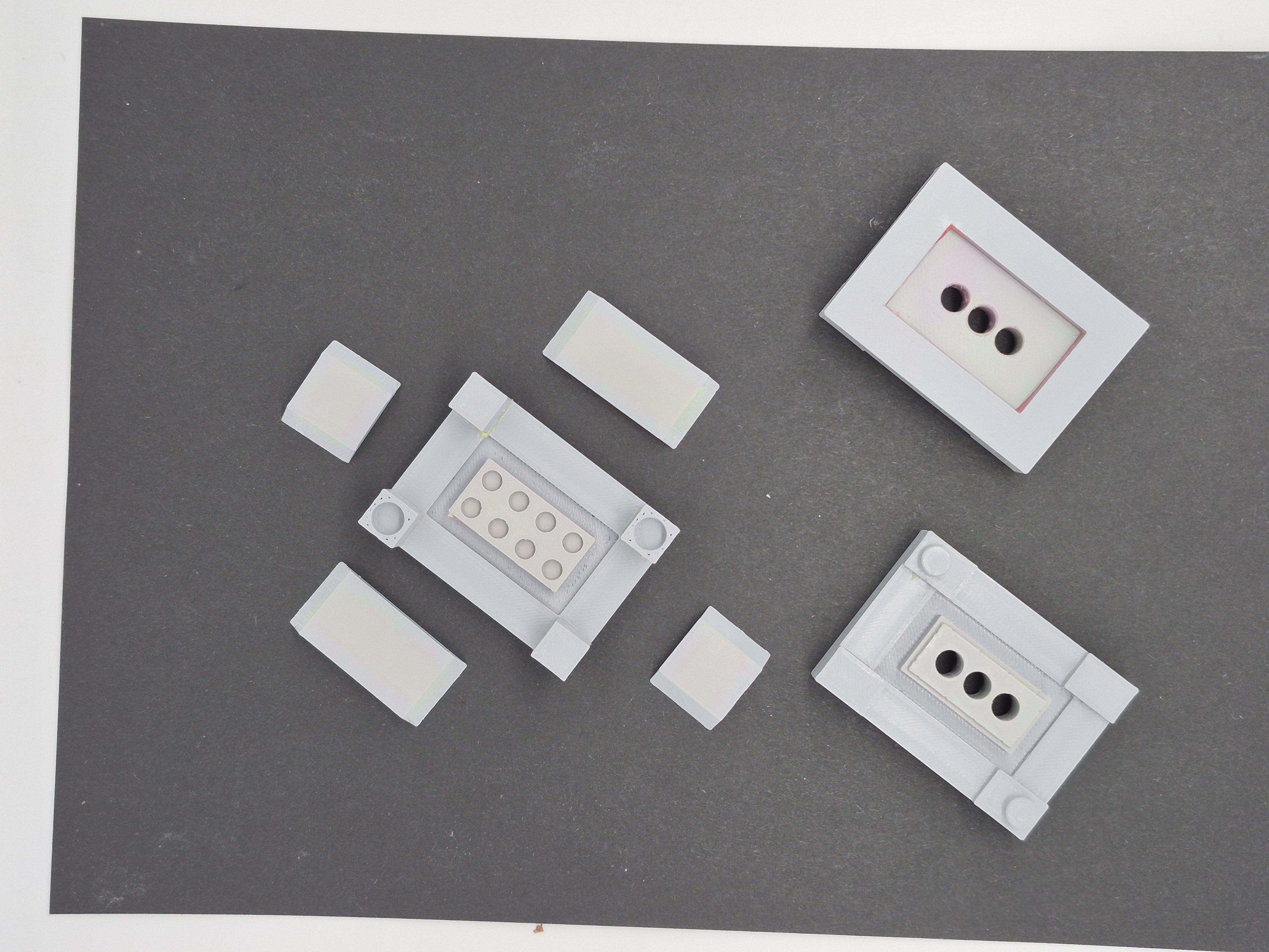 3D printable mold for a 4x2 PDMS block