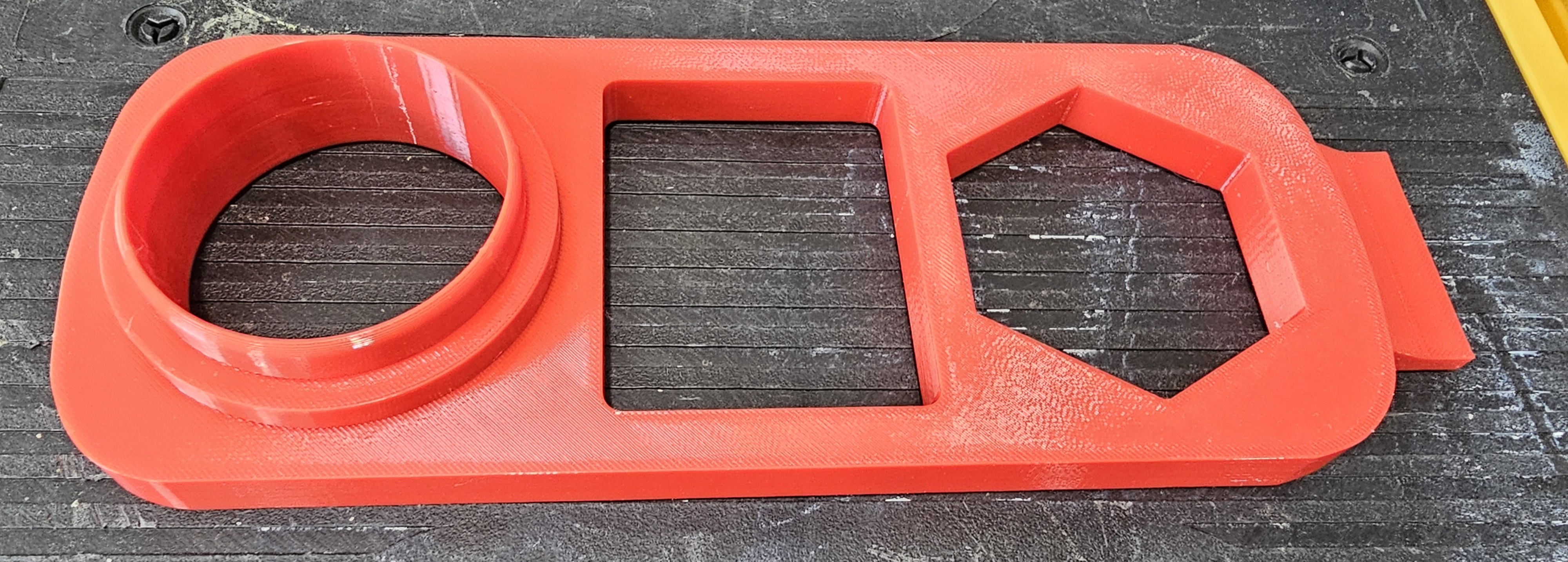 Router Jig for Hexagonal plastic Cut-out for Polydryer Adapter.