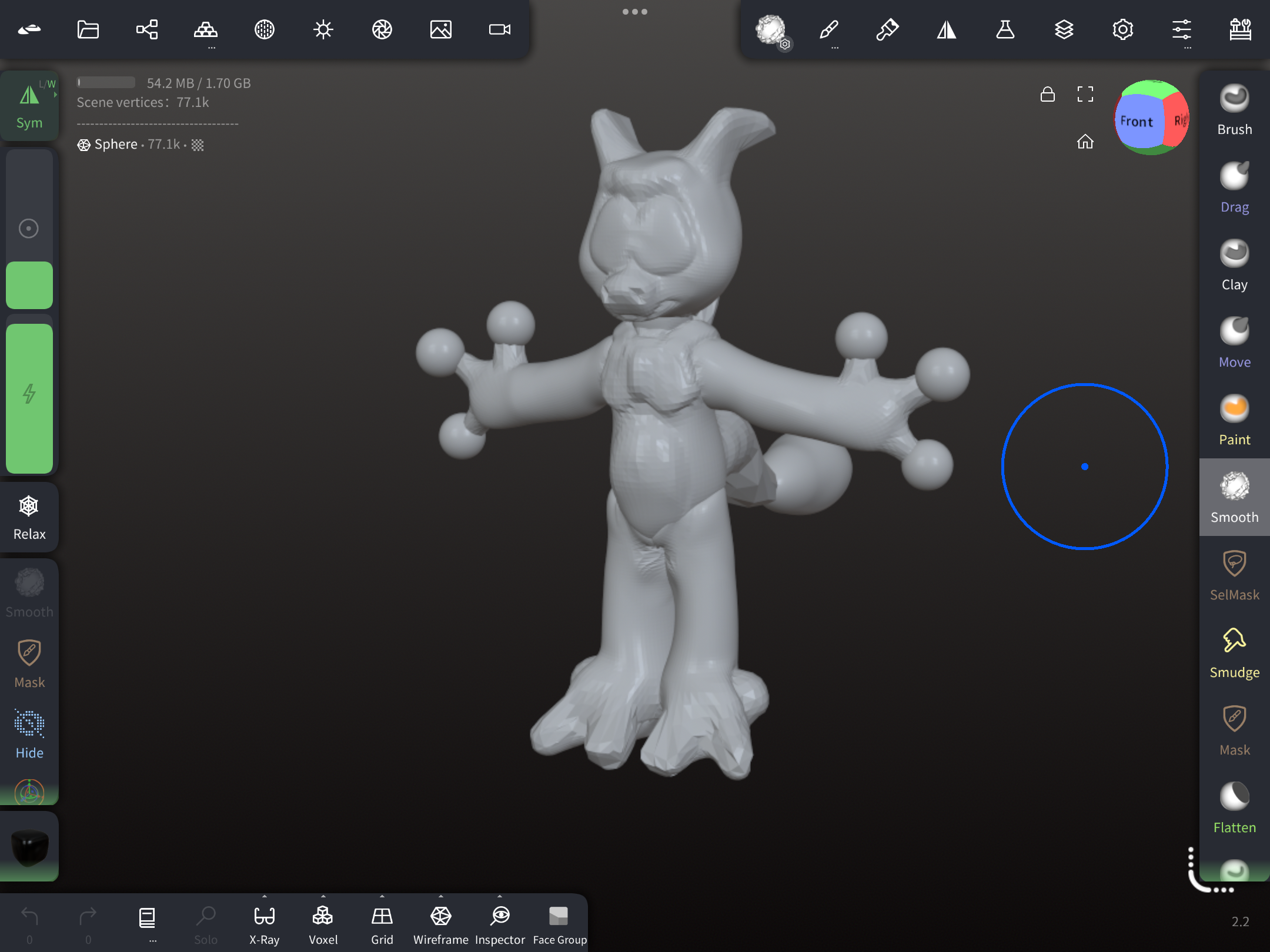 stylized mewtwo figure