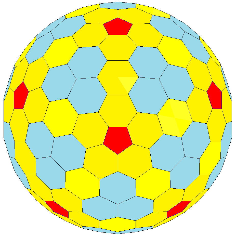 Geodesic Goldberg Icosahedral Polyhedron (4,0)
