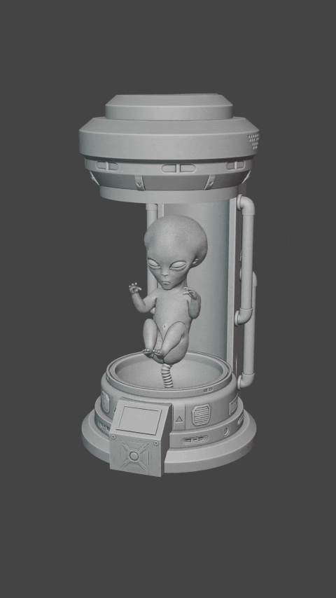 Miniatura 2 do modelo 3D GREY ALIEN FETUS