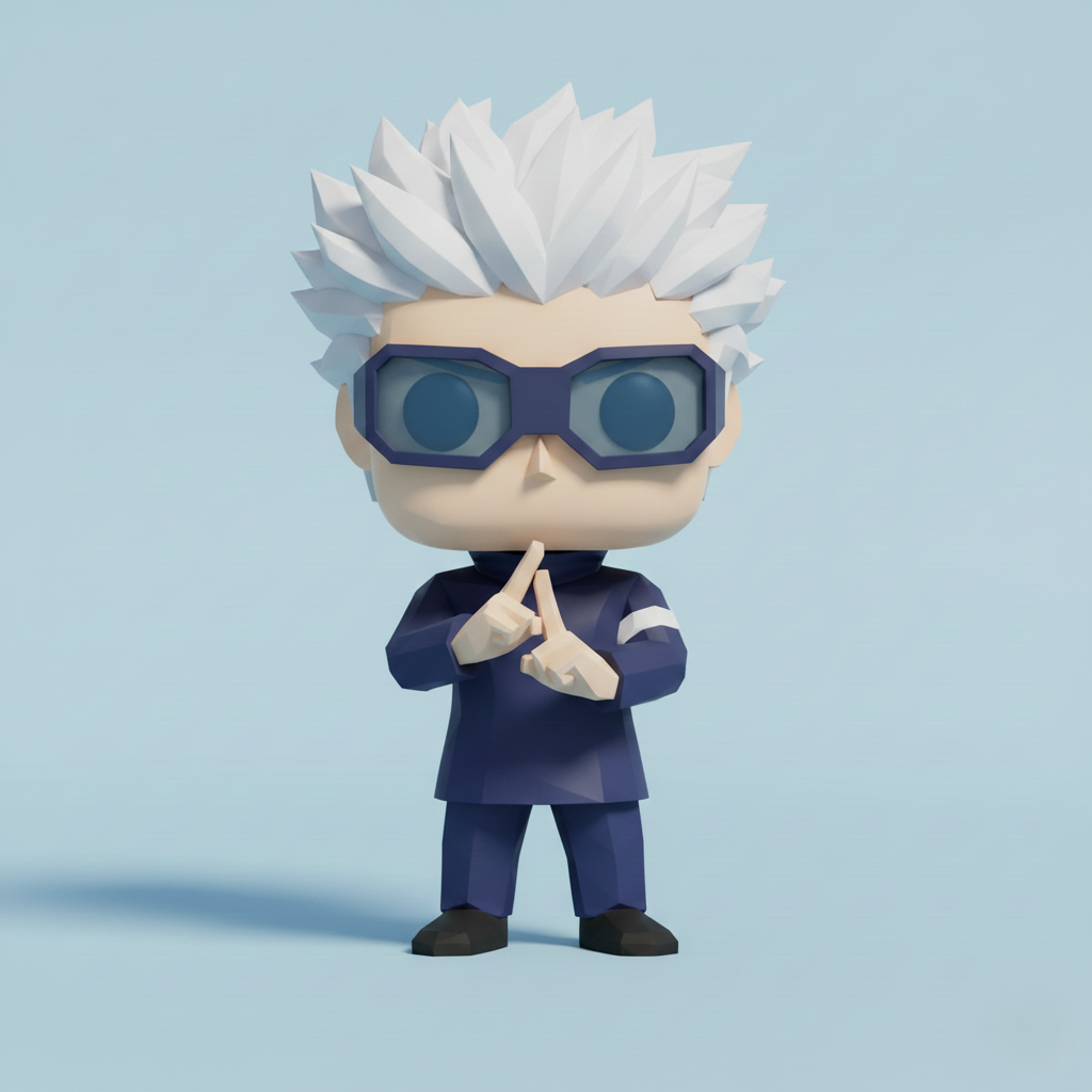 Satoru Gojo Low Poly Pop