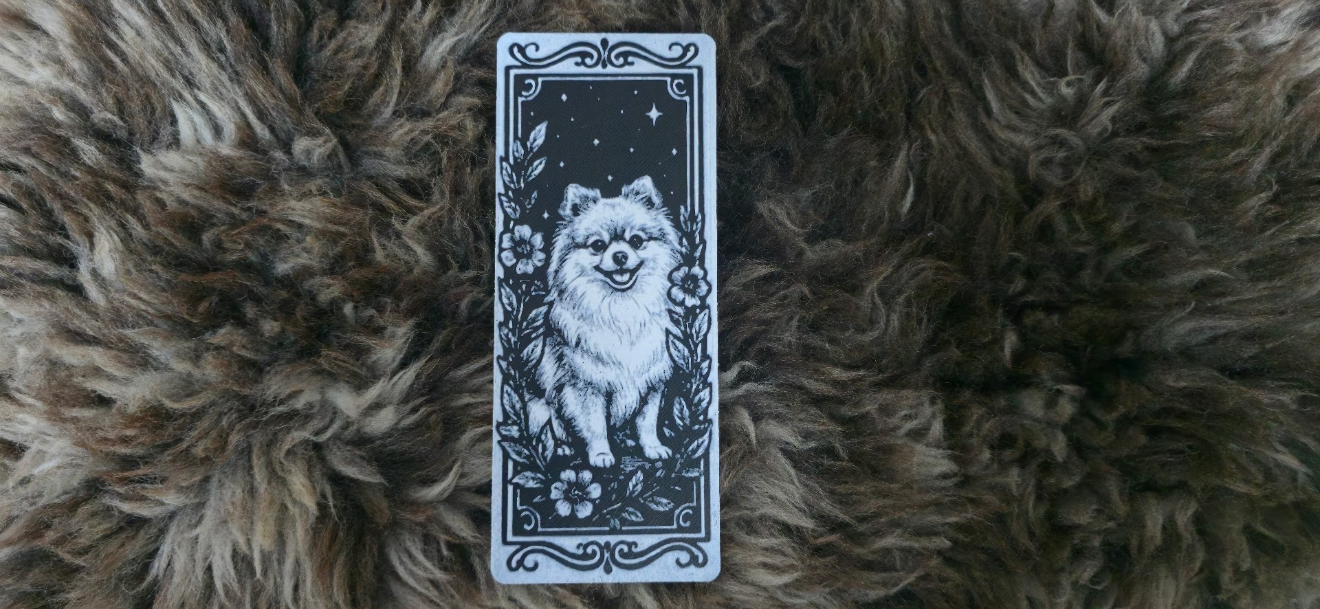 Pomeranian Fluffy Dog Portrait Bookmark