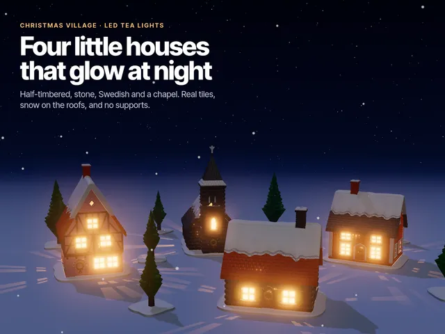 Christmas Village – LED Tealight Houses
