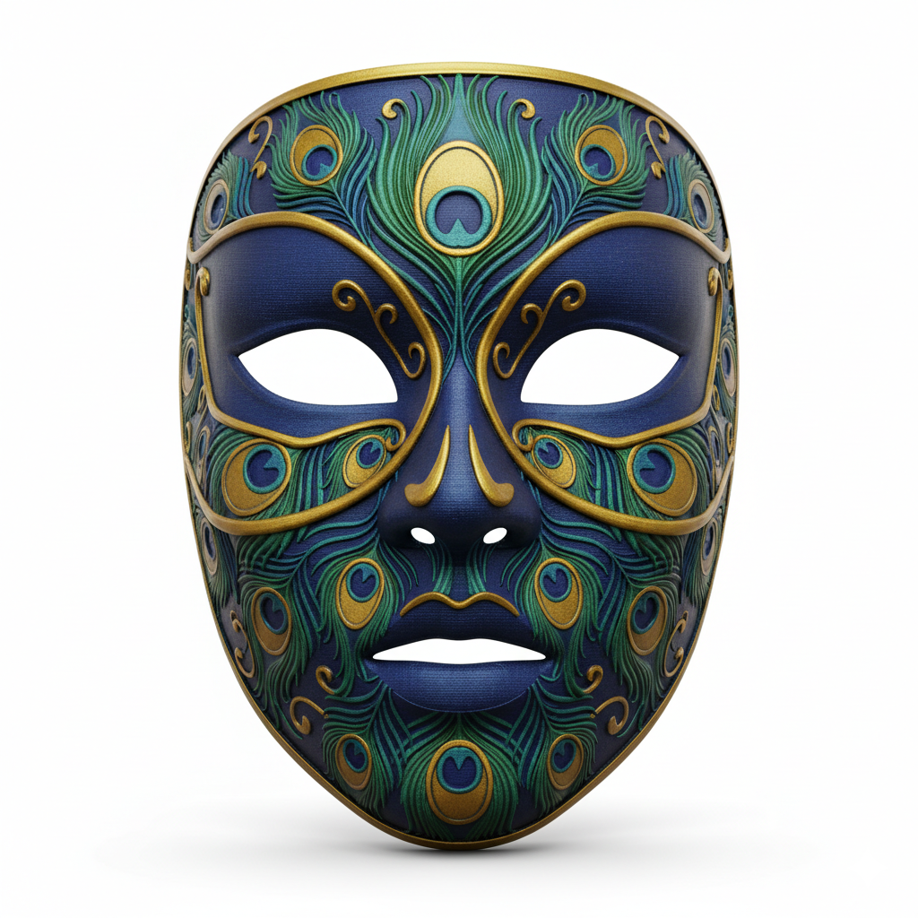 Royal Venetian Peacock, mask, cosplay, wearable, costume, face, helmet
