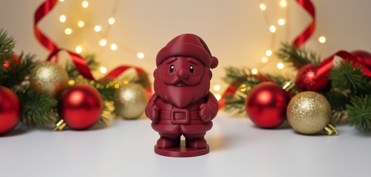 Jolly Santa Standing Christmas Figurine