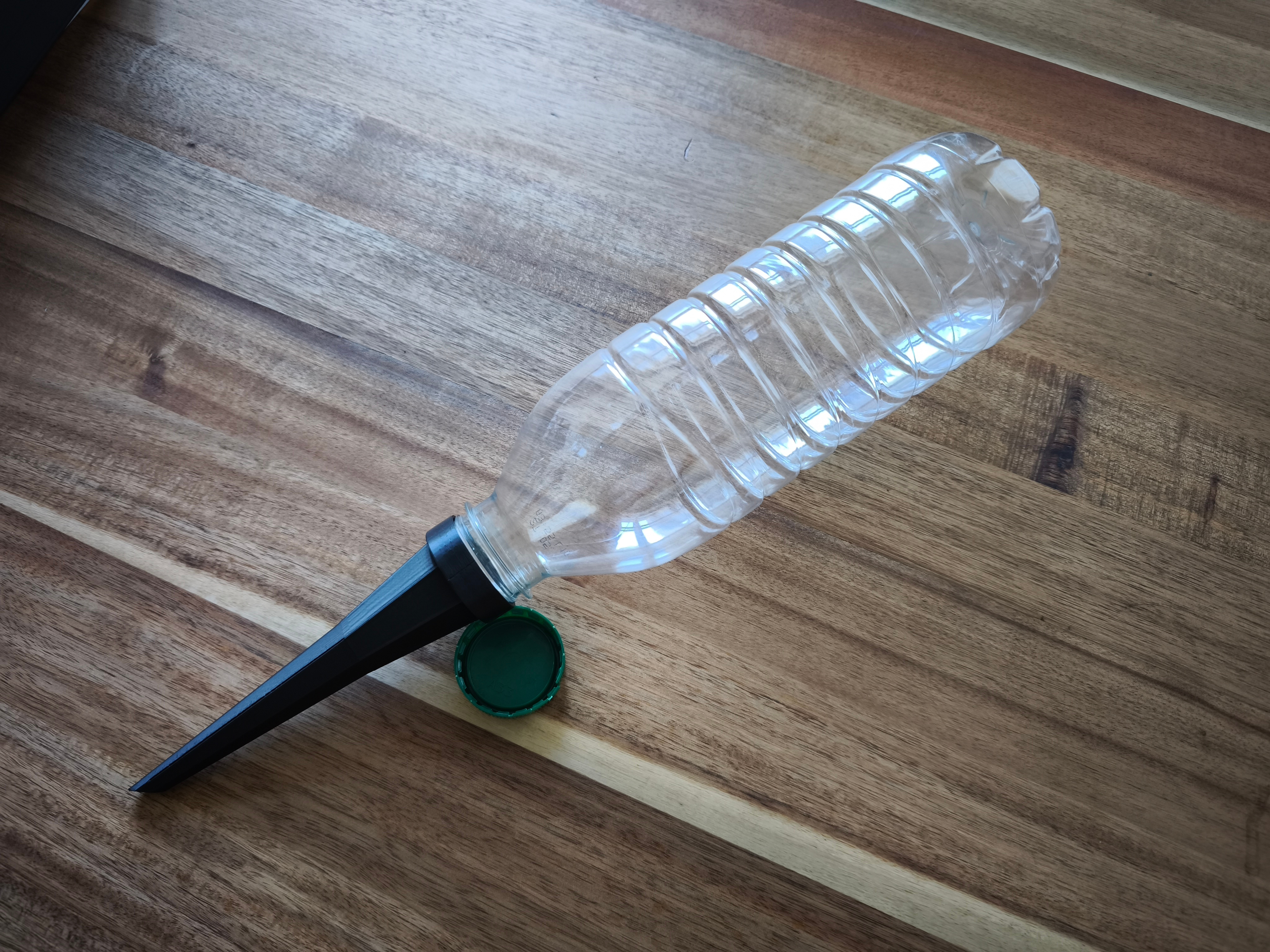 Milk bottle plant irrigation adapter