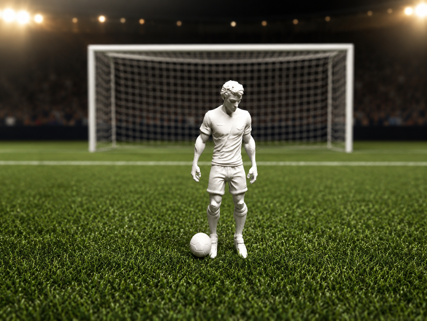 Realistic Soccer Player Figure