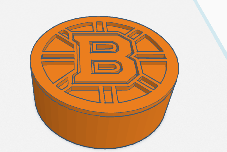 Boston bruins hockey puck(real size)