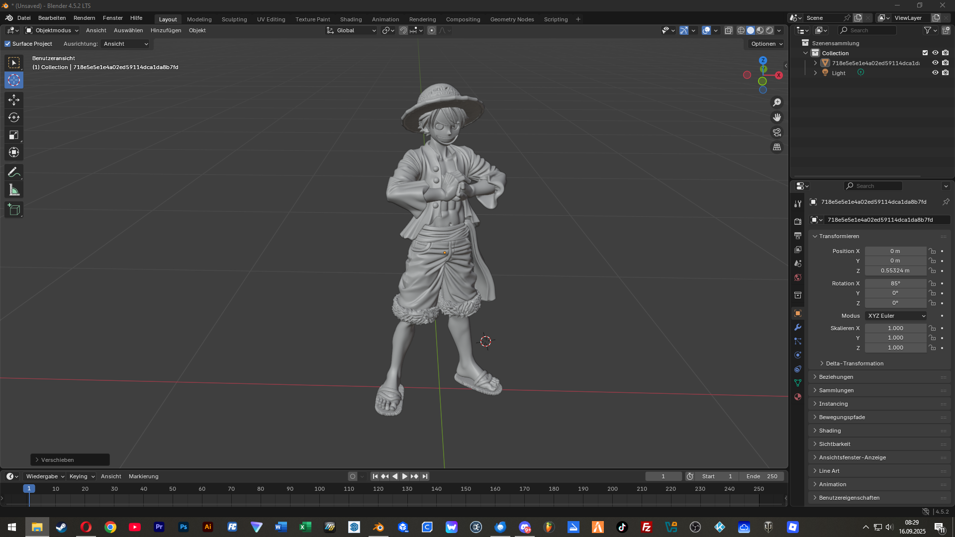 Miniatura 3 do modelo 3D One Piece - Monkey D. Ruffy