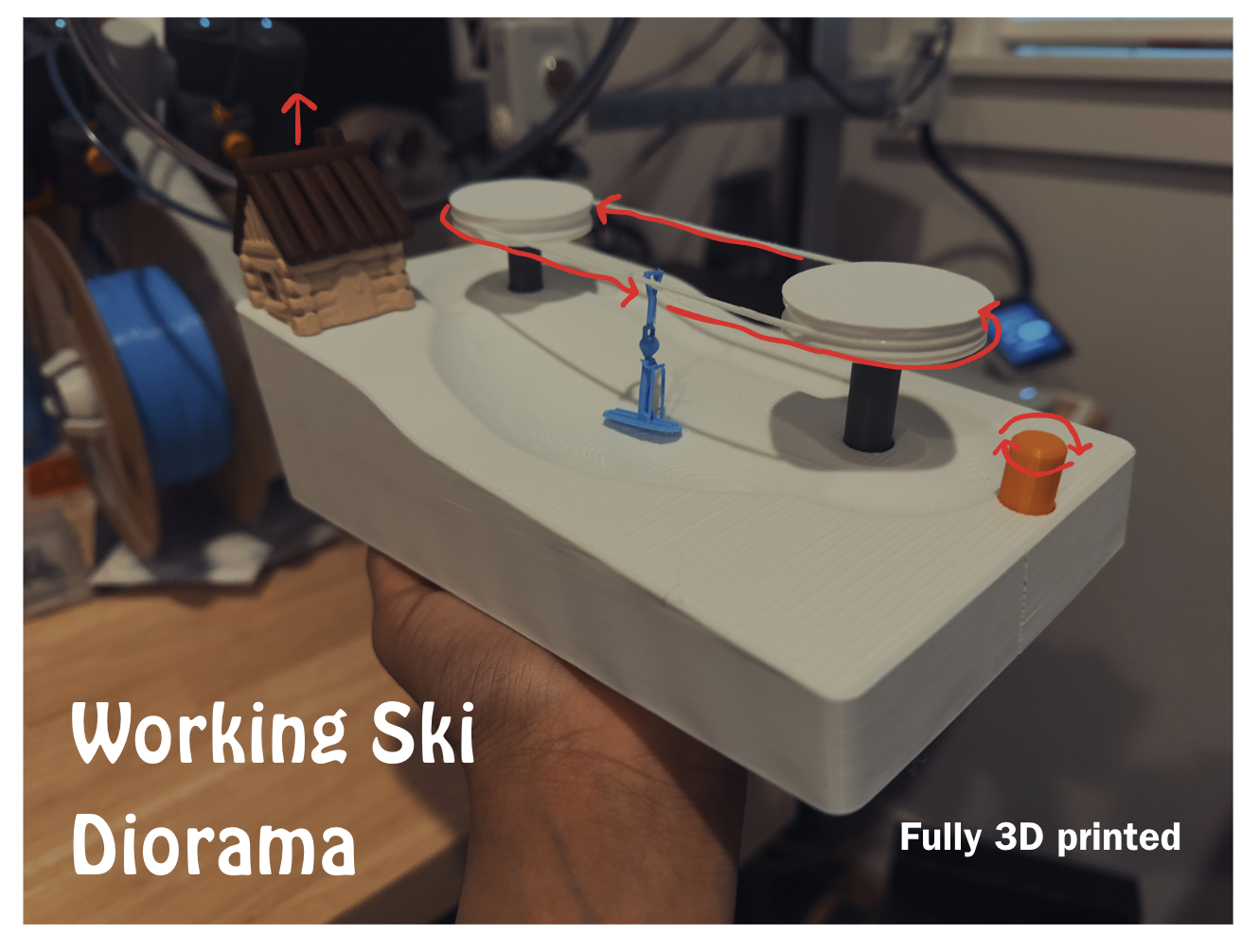 Working Ski Diorama