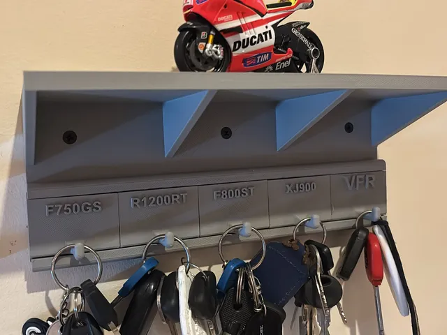 5pc key hanger with shelf