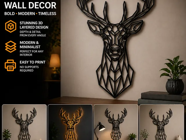 Deer modern wall art