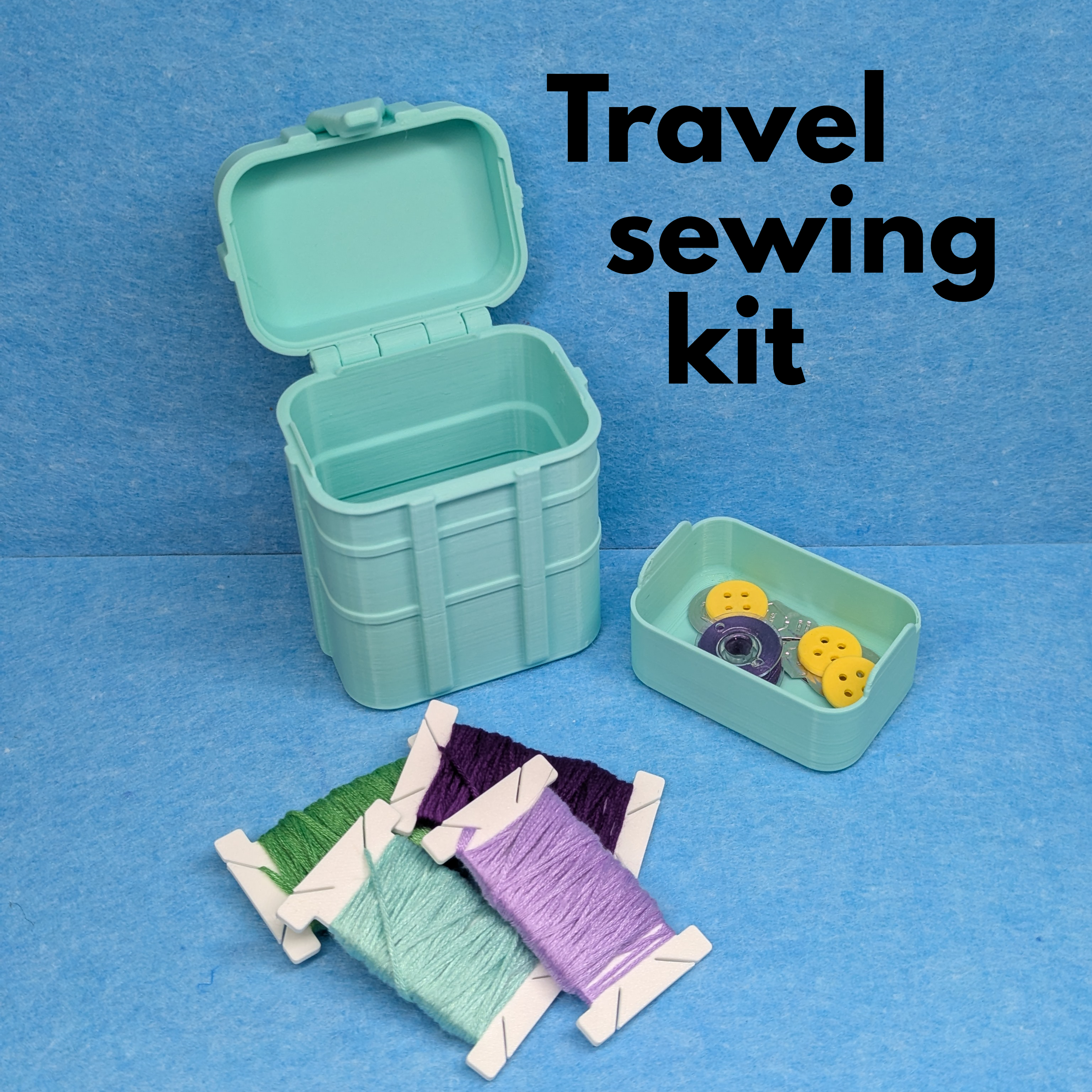 Travel sewing kit - for embroidery, cross stitch, emergency repairs, and other crafts!