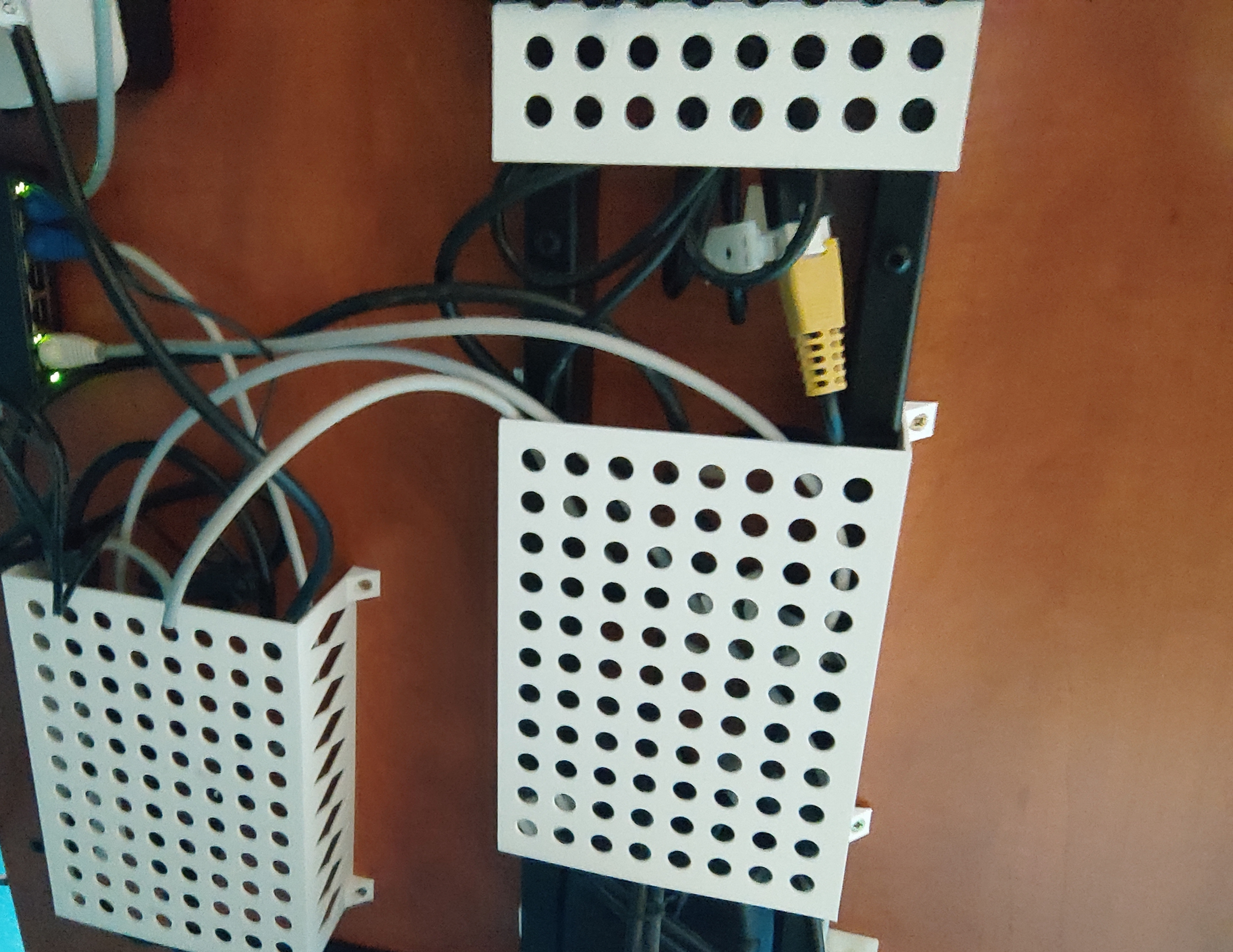 Cable management under desk