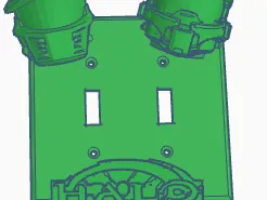 halo light switch cover double rocker version 2