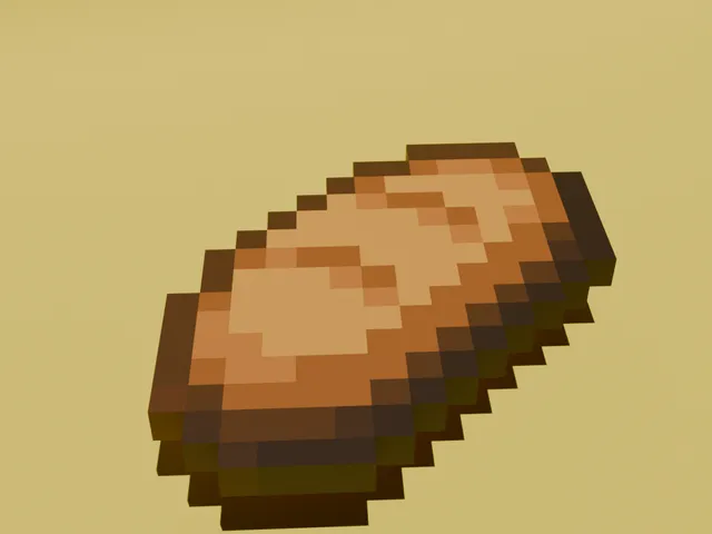 Minecraft Style Bread - Stylized Voxel 3D Model