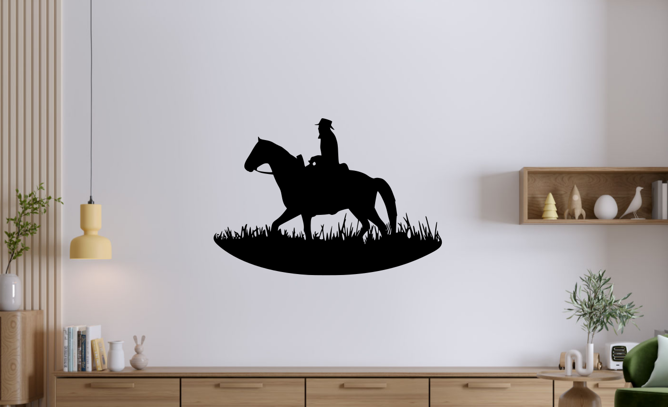Author Morgan/Horse and Rider/Cowboy Wall Art