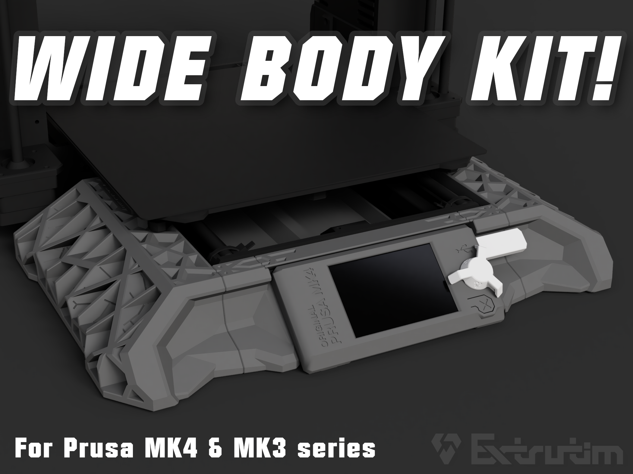 Prusa MK3 MK4 Body Kit | The Bulletproof Wide Body | MK3 MK3.5 MK3.9 MK4 MK4S